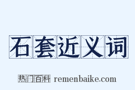 石套近义词是什么意思的图片